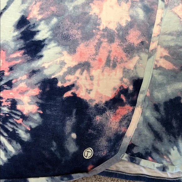 Talbots T by Talbots Pink Blue Tie-Dye Top XL - Picture 5 of 8